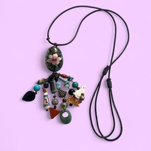 Vintage Cloisonné Egg Necklace